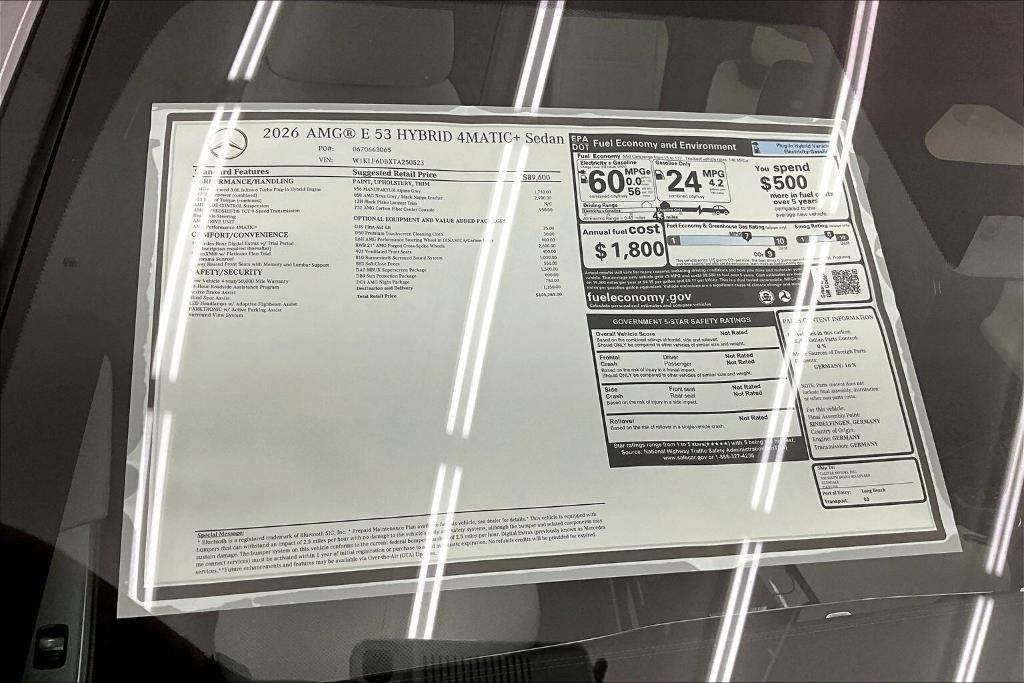 new 2026 Mercedes-Benz AMG E 53 car, priced at $105,285