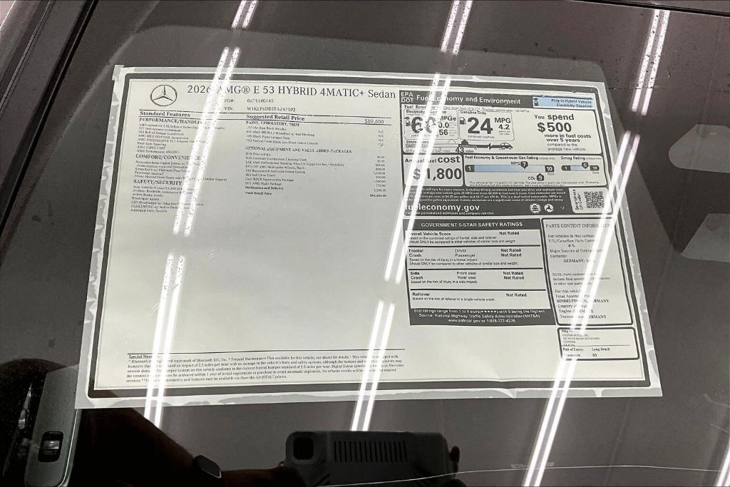 new 2026 Mercedes-Benz AMG E 53 car, priced at $95,445
