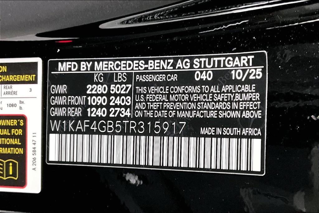 new 2026 Mercedes-Benz C-Class car, priced at $51,835