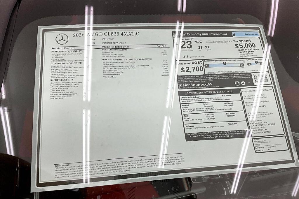 new 2026 Mercedes-Benz AMG GLB 35 car, priced at $68,785