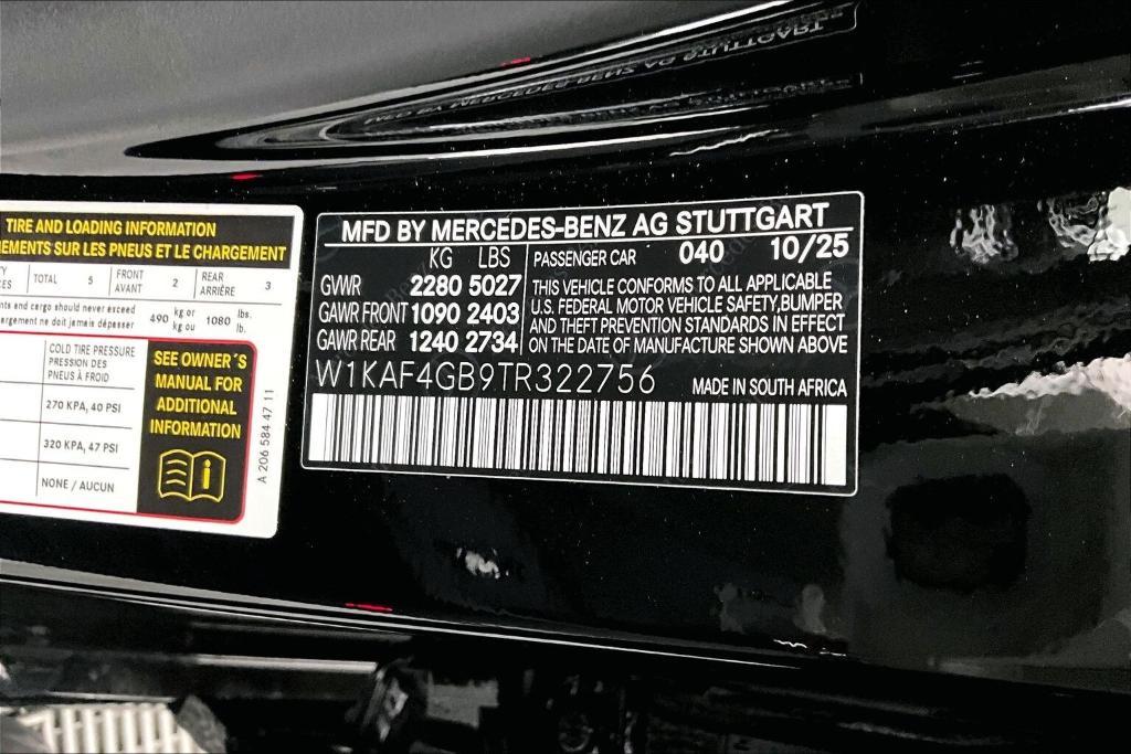 new 2026 Mercedes-Benz C-Class car, priced at $51,835