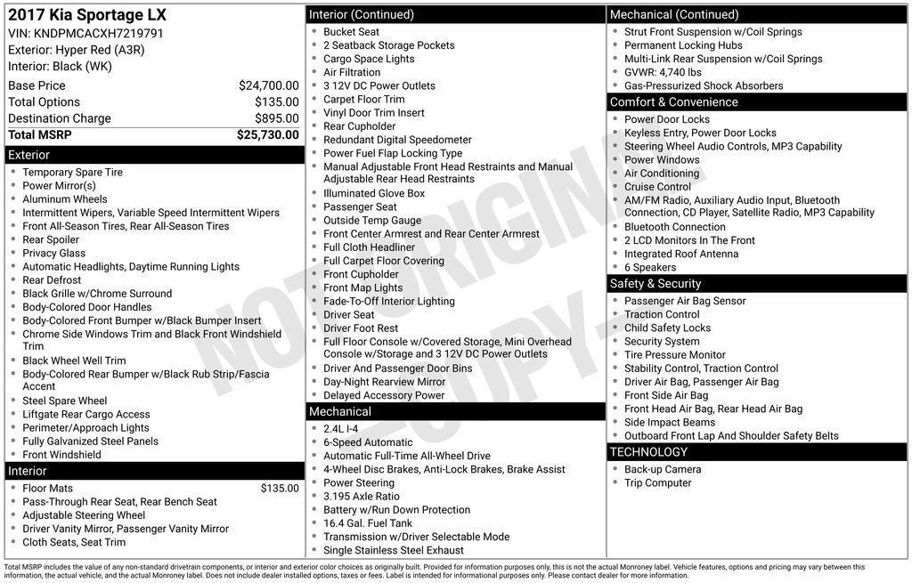 used 2017 Kia Sportage car, priced at $9,929