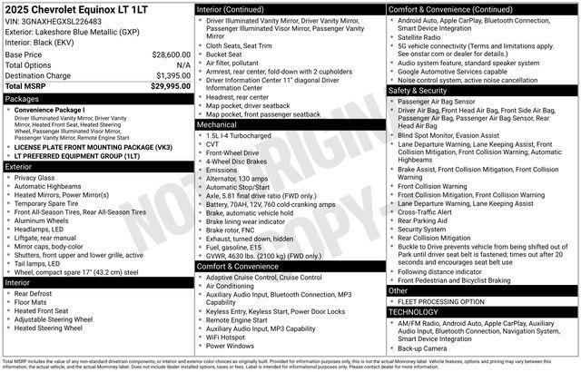 used 2025 Chevrolet Equinox car, priced at $23,990