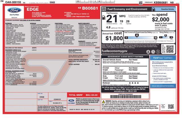 used 2019 Ford Edge car, priced at $18,133