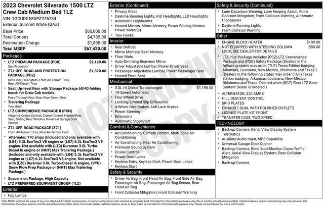 used 2023 Chevrolet Silverado 1500 car, priced at $46,140