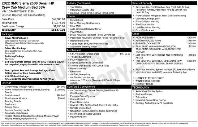 used 2022 GMC Sierra 2500 car, priced at $60,140