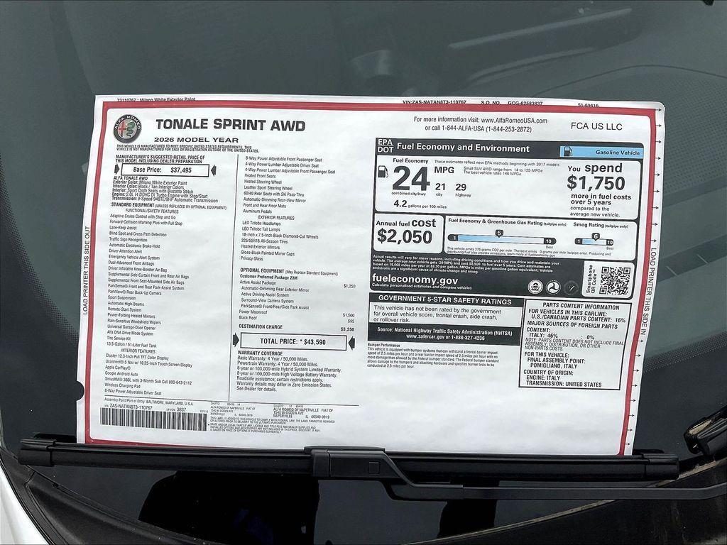 new 2026 Alfa Romeo Tonale car