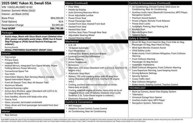 used 2025 GMC Yukon XL car, priced at $71,000