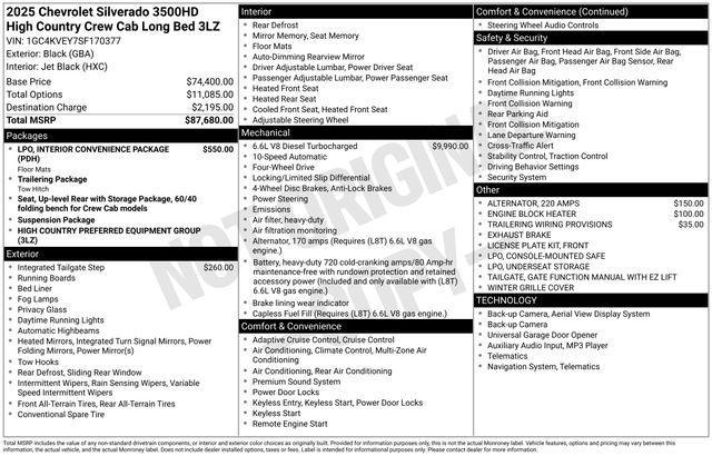 used 2025 Chevrolet Silverado 3500 car, priced at $72,000