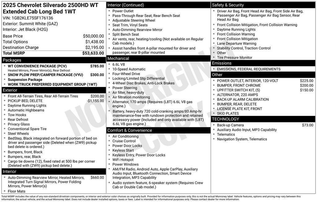 new 2025 Chevrolet Silverado 2500 car, priced at $72,500