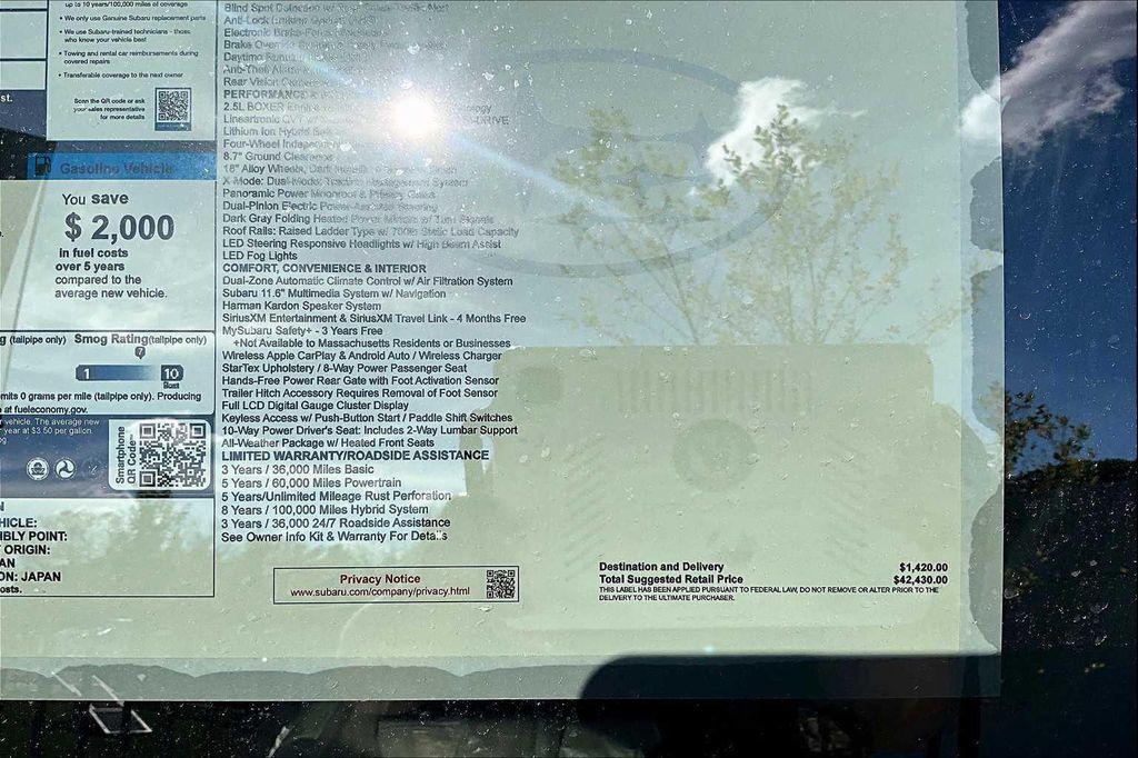 new 2025 Subaru Forester Hybrid car, priced at $38,319