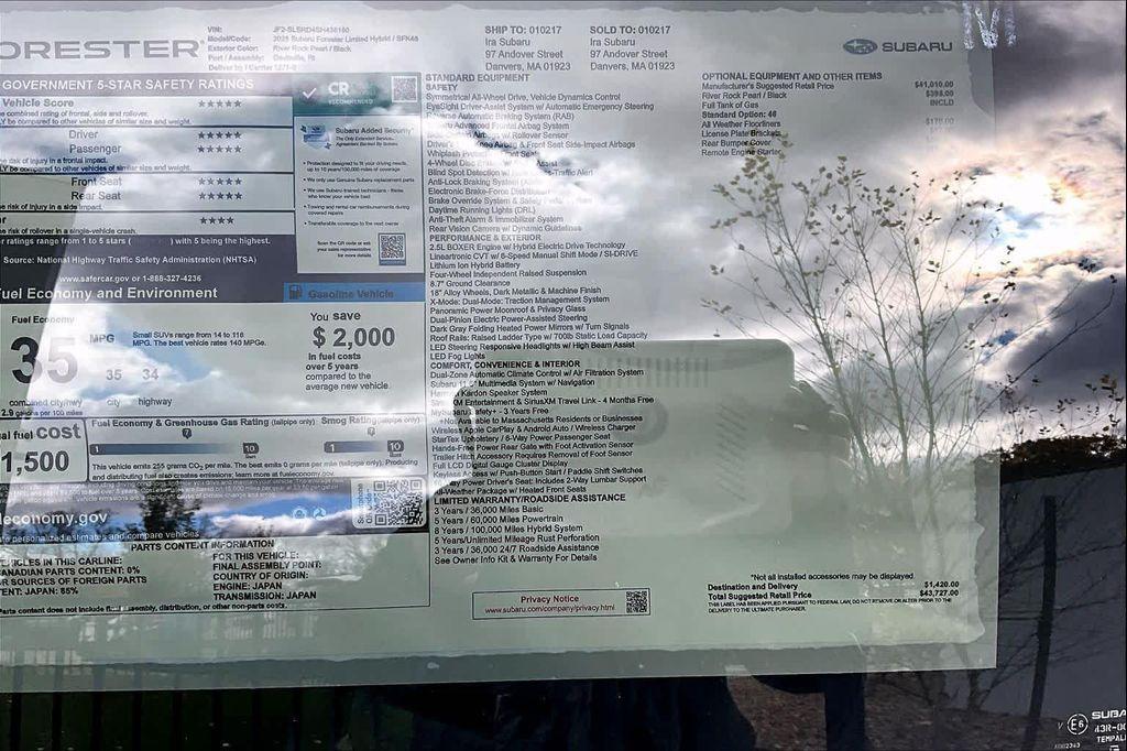 new 2025 Subaru Forester Hybrid car, priced at $39,282