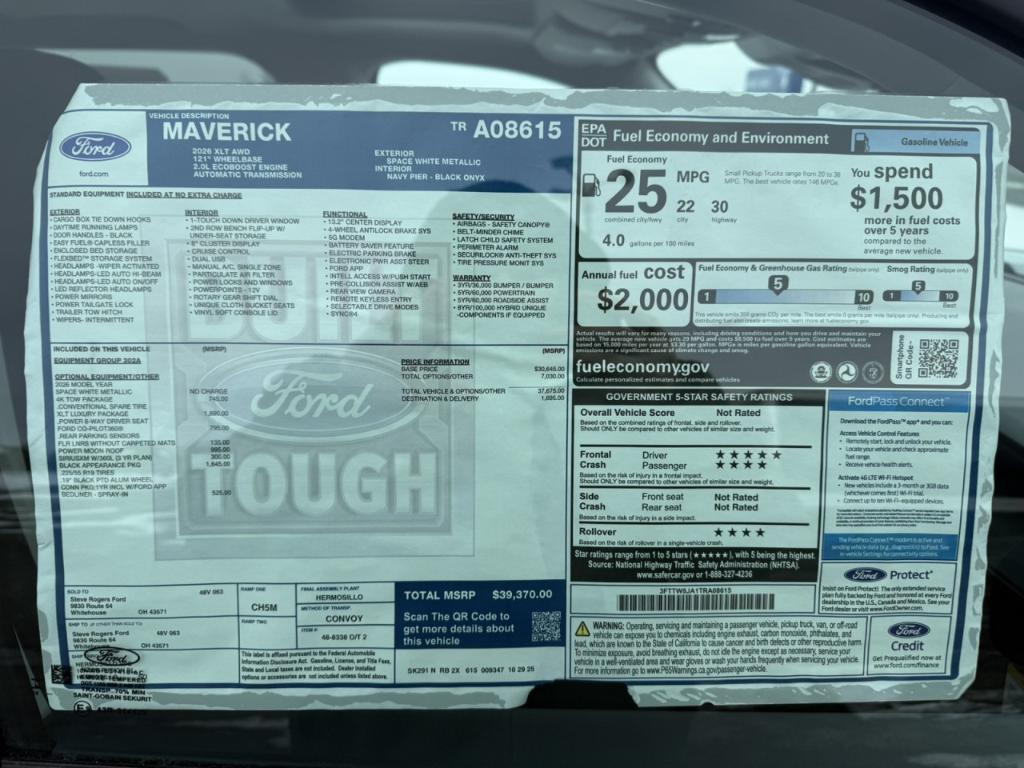 new 2026 Ford Maverick car, priced at $37,101