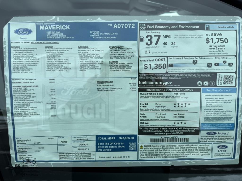 new 2026 Ford Maverick car, priced at $39,501