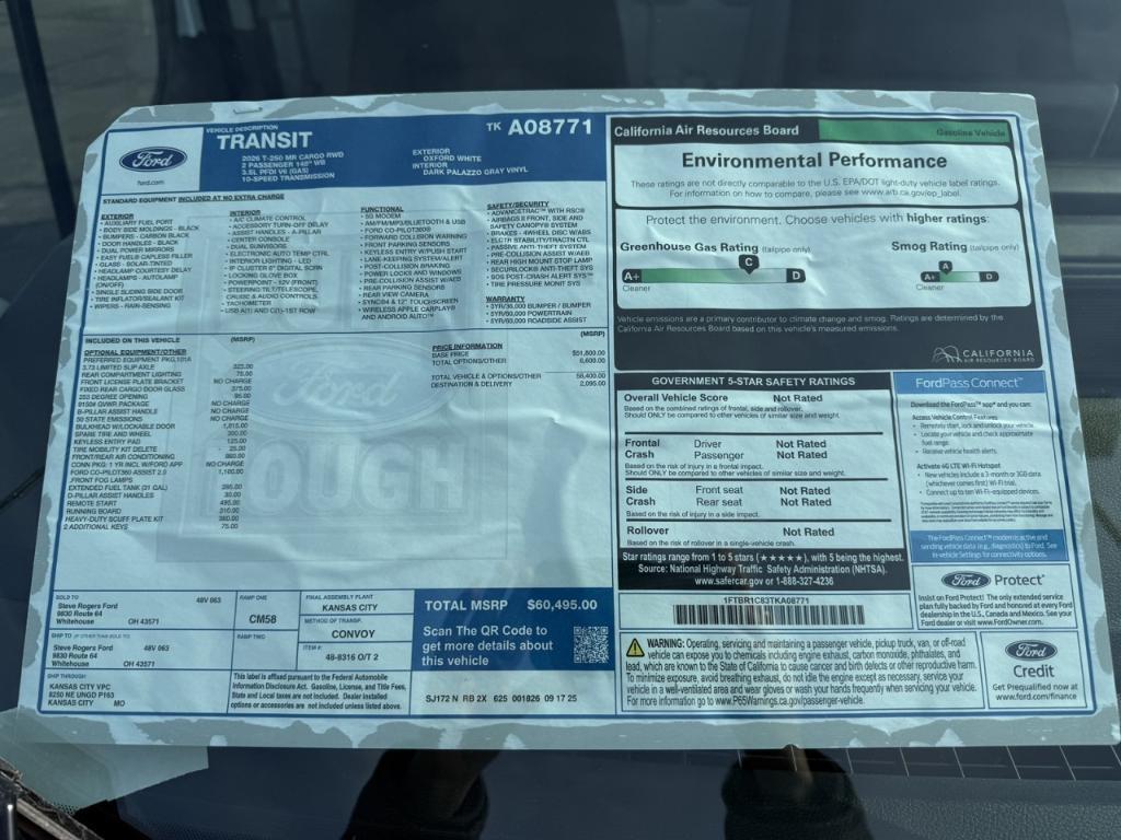 new 2026 Ford Transit-250 car, priced at $55,296