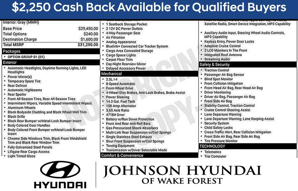 new 2026 Hyundai Tucson car, priced at $29,939