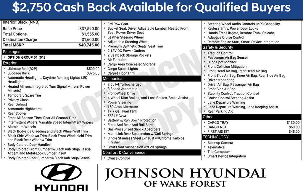 new 2026 Hyundai Santa Fe car, priced at $37,995