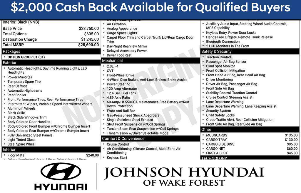 new 2026 Hyundai Elantra car, priced at $23,690