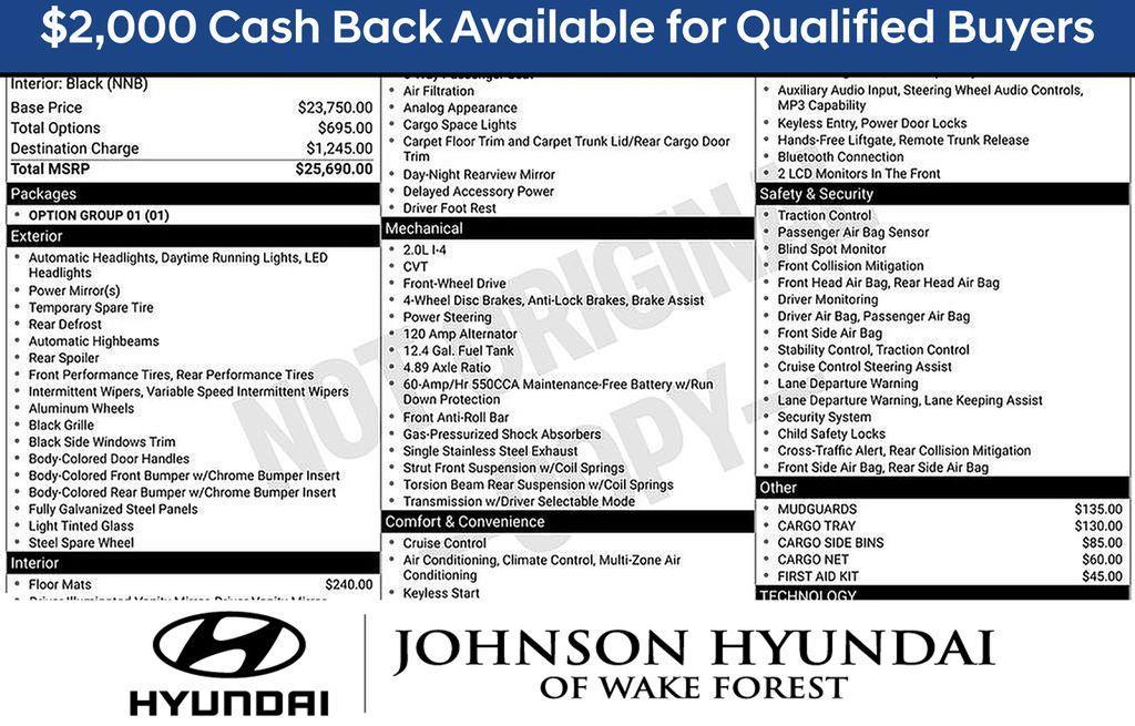 new 2026 Hyundai Elantra car, priced at $23,690