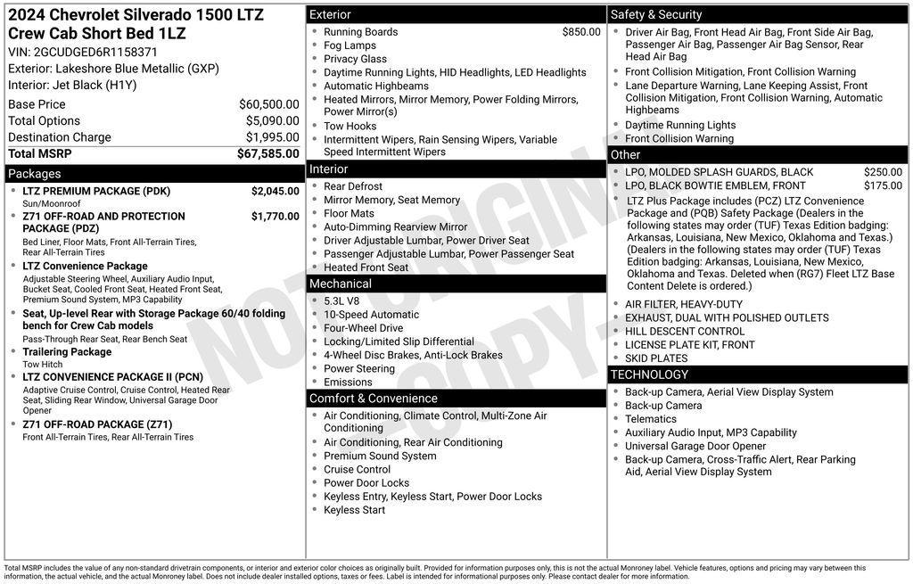 used 2024 Chevrolet Silverado 1500 car, priced at $48,720