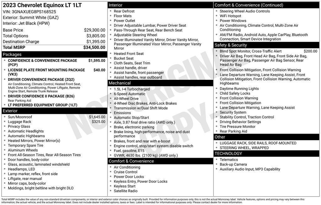 used 2023 Chevrolet Equinox car, priced at $22,994