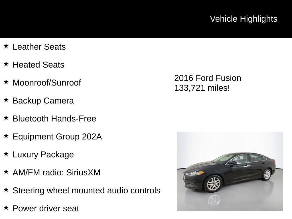 used 2016 Ford Fusion car, priced at $7,997