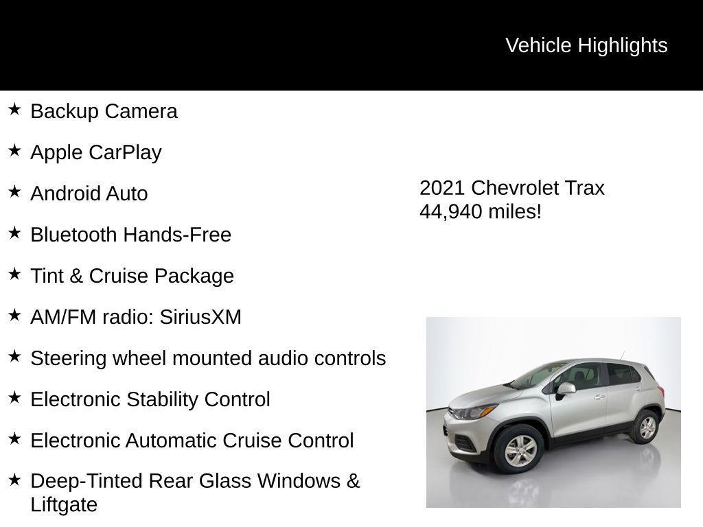 used 2021 Chevrolet Trax car, priced at $15,998