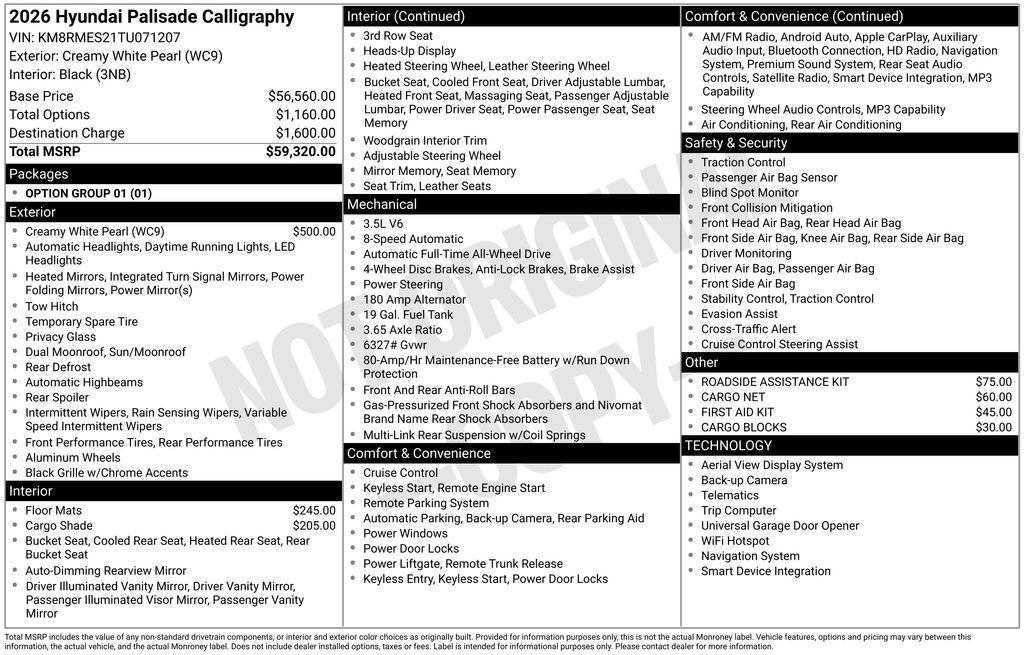 new 2026 Hyundai Palisade car, priced at $56,111