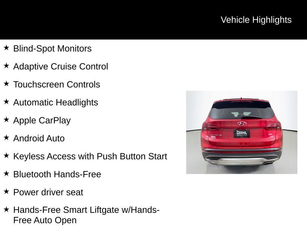 used 2022 Hyundai Santa Fe car, priced at $20,700