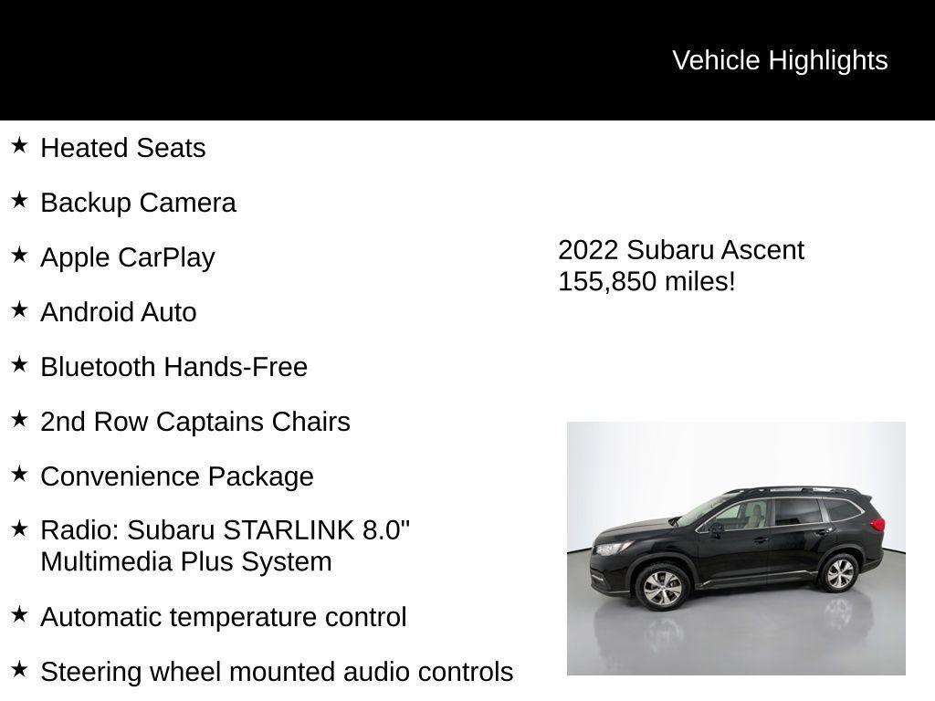 used 2022 Subaru Ascent car, priced at $17,811