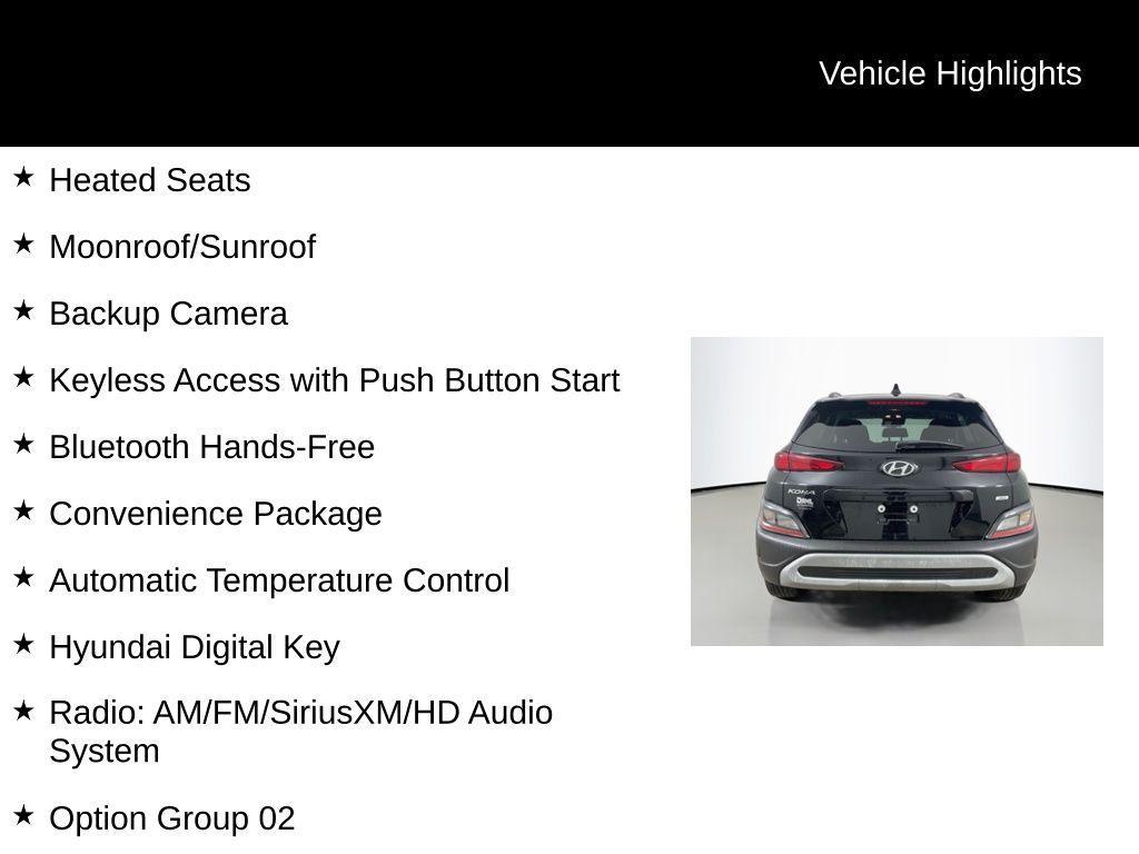 used 2023 Hyundai Kona car, priced at $20,000