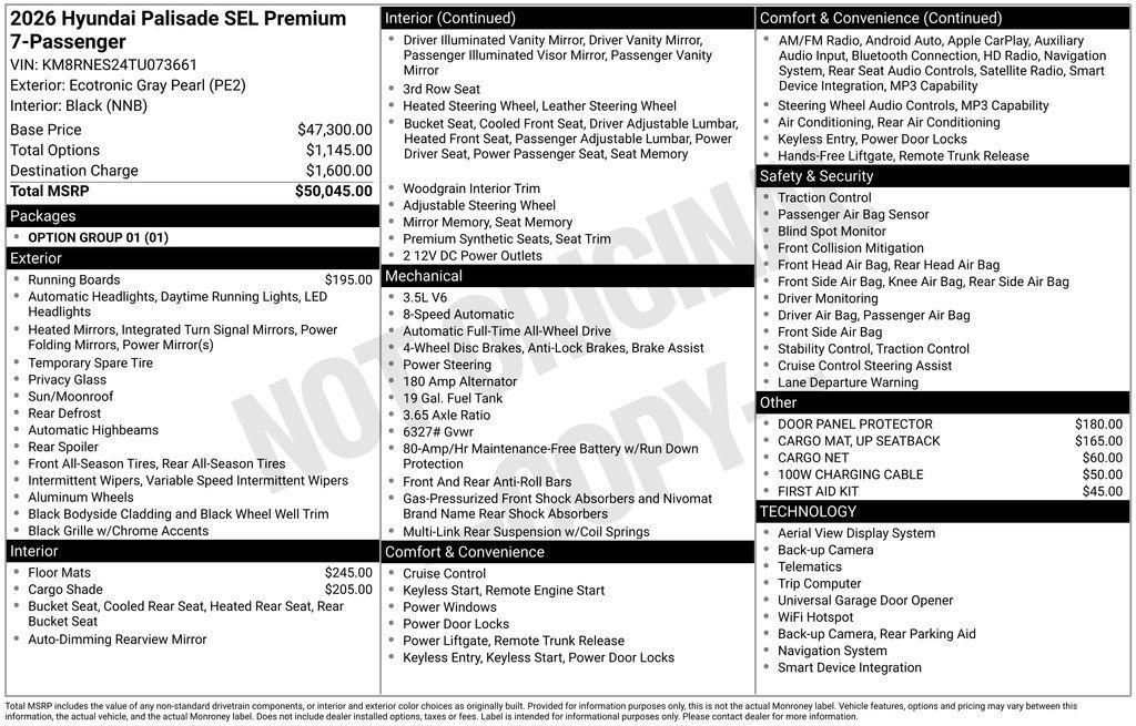 new 2026 Hyundai Palisade car, priced at $47,183