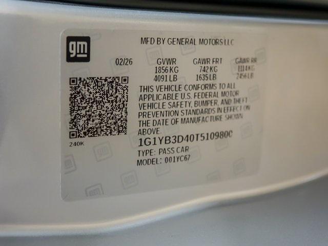 new 2026 Chevrolet Corvette car, priced at $92,525