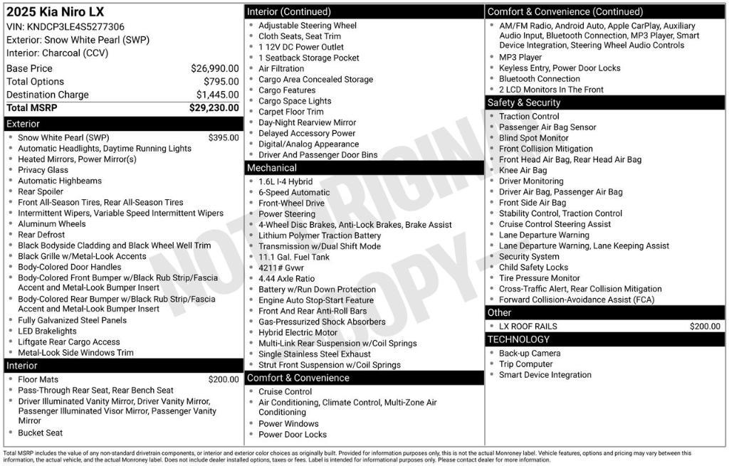 used 2025 Kia Niro car, priced at $26,500