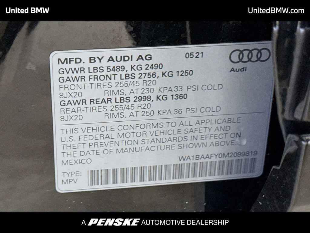 used 2021 Audi Q5 car, priced at $22,495