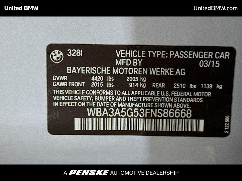used 2015 BMW 328 car, priced at $8,460