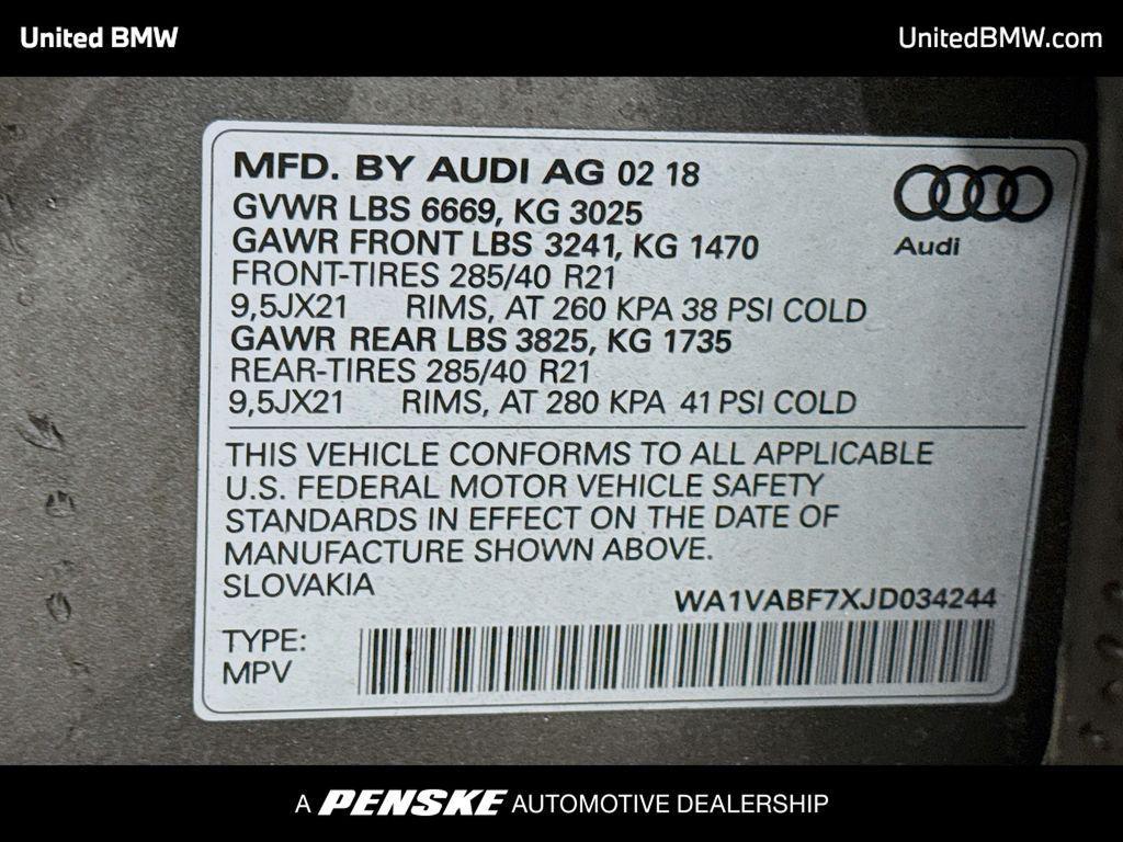 used 2018 Audi Q7 car, priced at $15,460