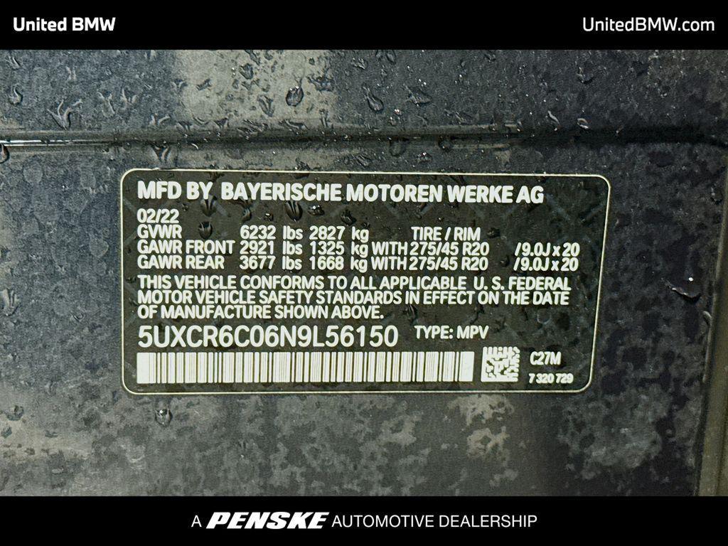 used 2022 BMW X5 car, priced at $31,960