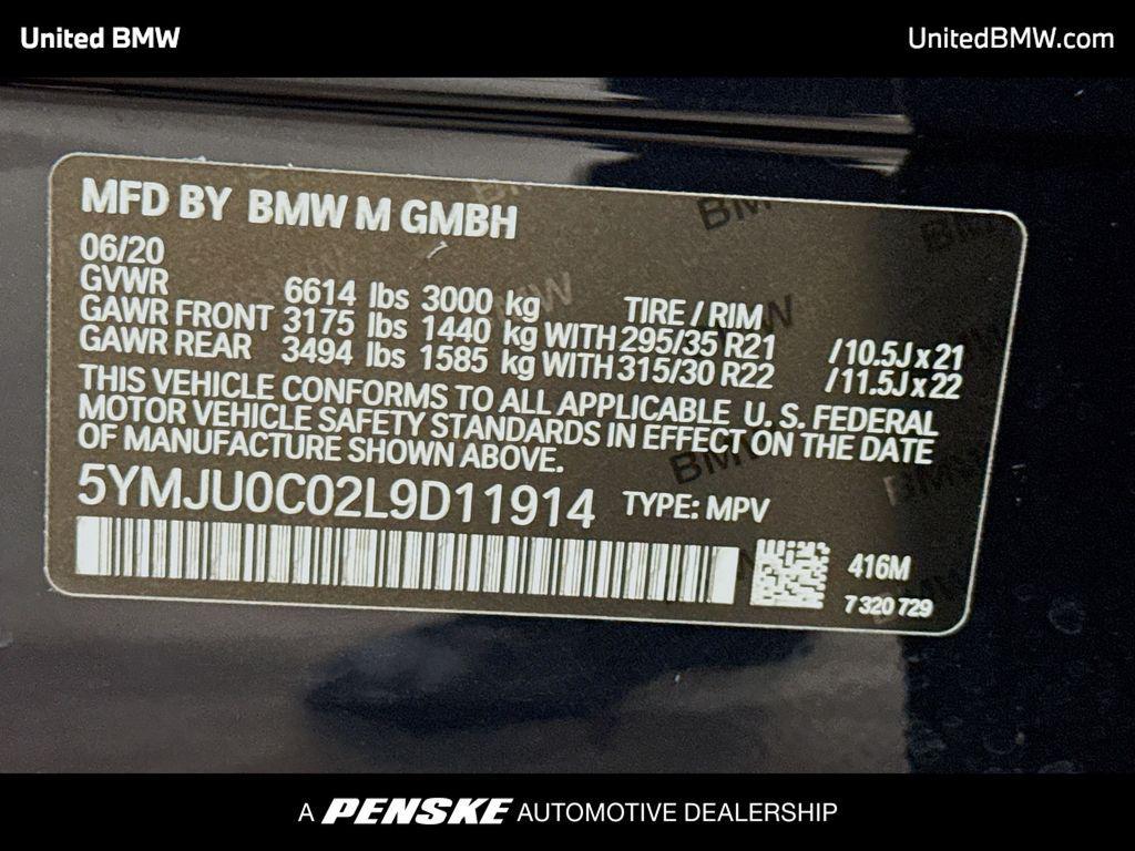 used 2020 BMW X5 M car, priced at $58,495