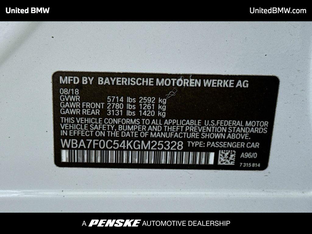 used 2019 BMW 750 car, priced at $27,960