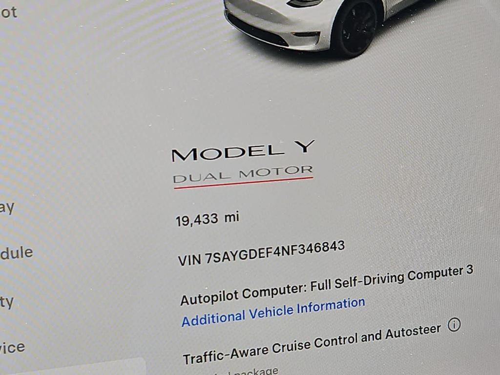 used 2022 Tesla Model Y car, priced at $34,299