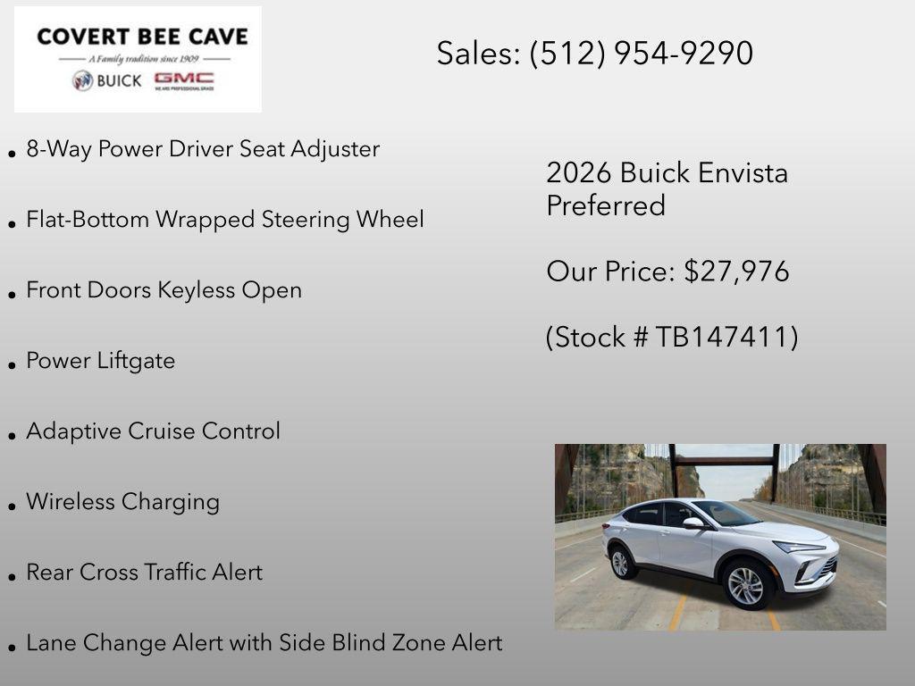 new 2026 Buick Envista car, priced at $27,976
