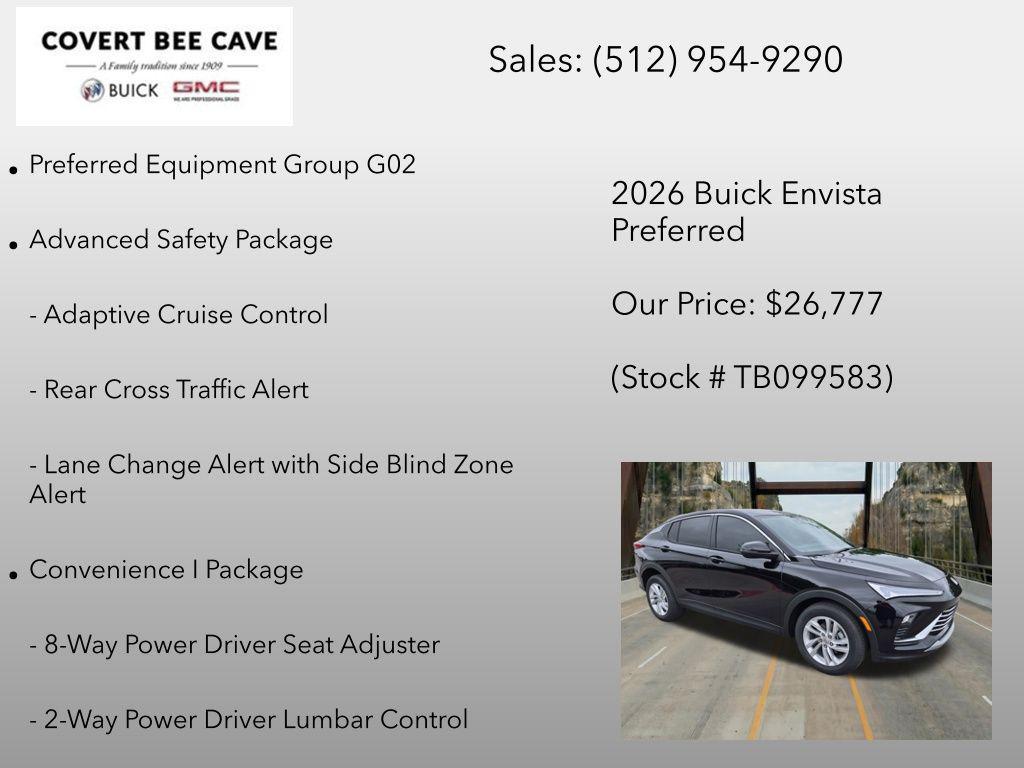 new 2026 Buick Envista car, priced at $26,777