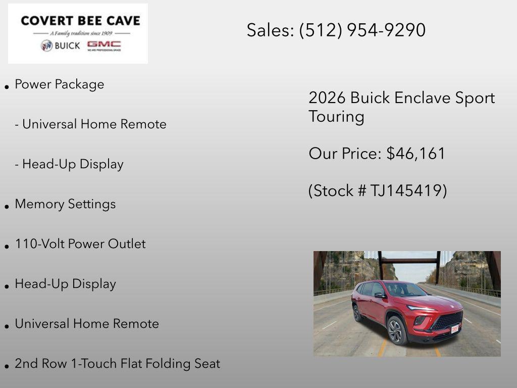 new 2026 Buick Enclave car, priced at $46,161