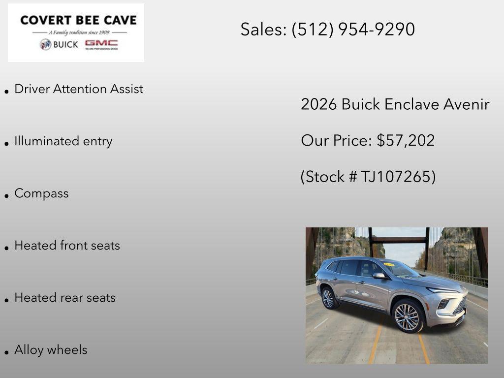 new 2026 Buick Enclave car, priced at $57,202