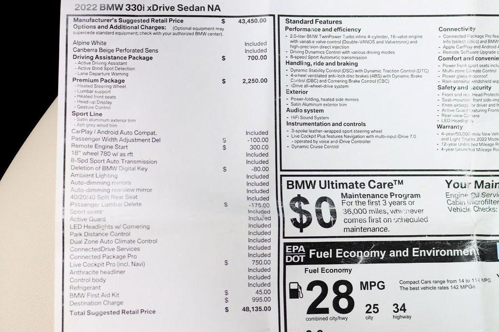 used 2022 BMW 330 car, priced at $29,888