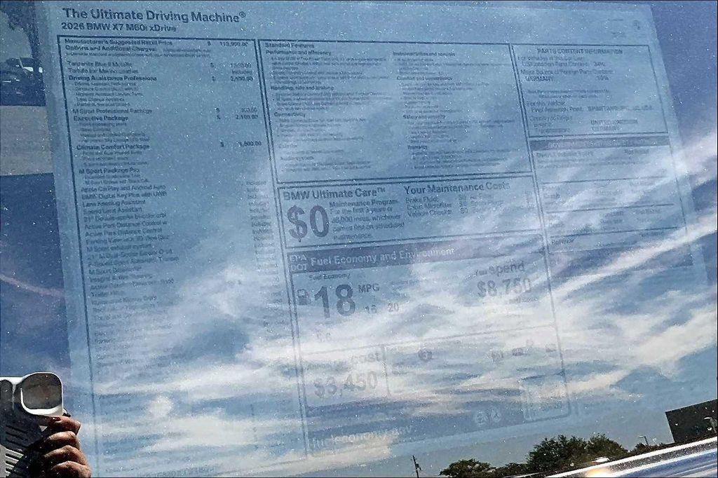 new 2026 BMW X7 car, priced at $128,230