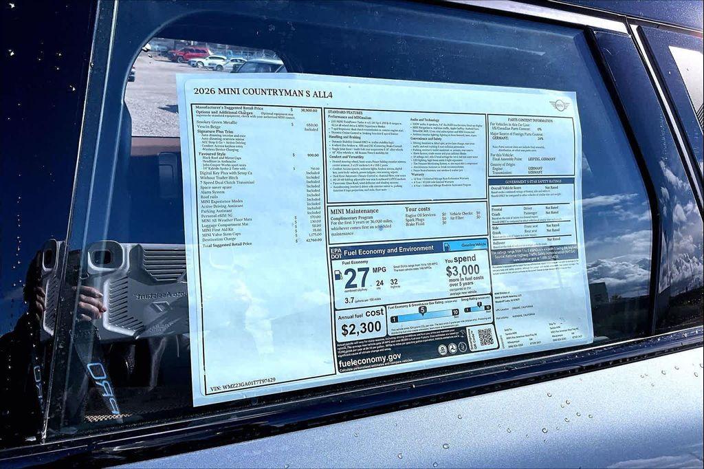 new 2026 MINI Countryman car, priced at $42,760