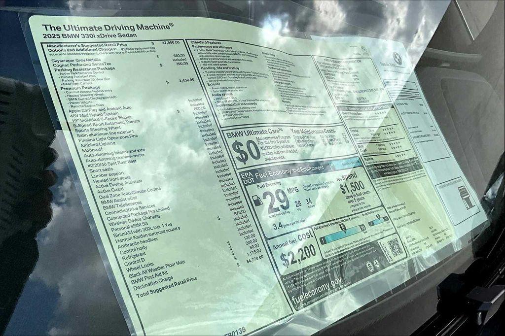new 2025 BMW 330 car, priced at $54,770