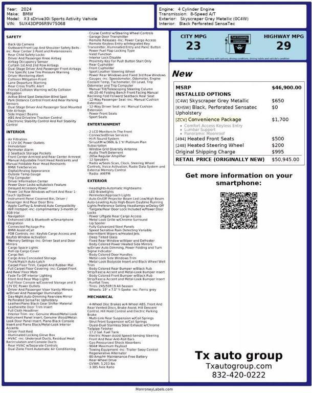 used 2024 BMW X3 car, priced at $32,333